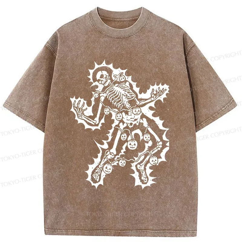 Tokyo-Tiger Electrocuted Skeleton Washed T-Shirt