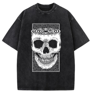 Image of Tokyo-Tiger Horror Skull Washed T-Shirt