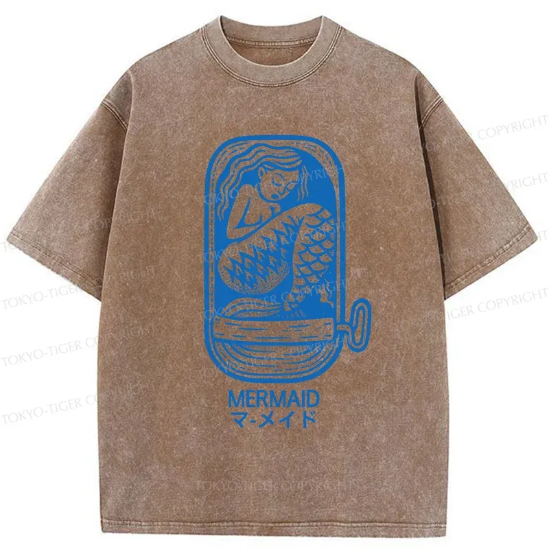 Tokyo-Tiger Mermaid Can Washed T-Shirt