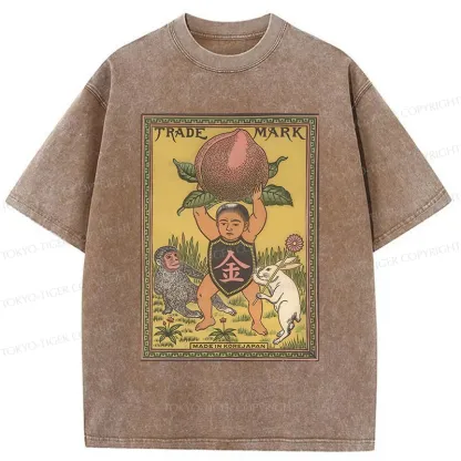 Tokyo-Tiger Japanese Kintaro Washed T-Shirt