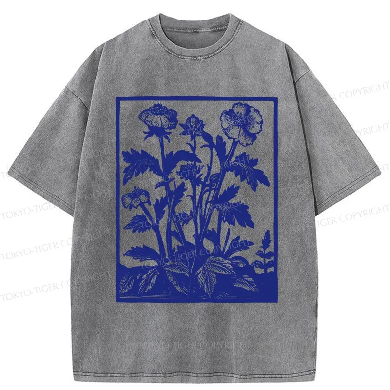 Tokyo-Tiger Vintage Japanese Plants Washed T-Shirt