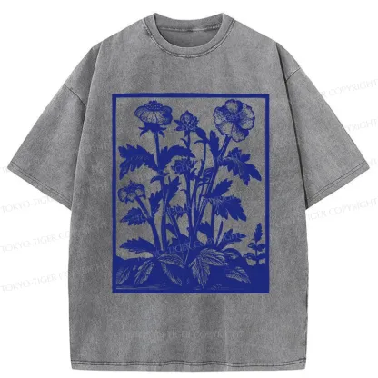 Tokyo-Tiger Vintage Japanese Plants Washed T-Shirt