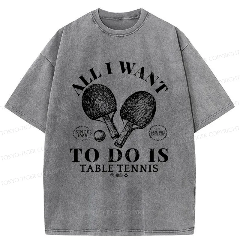 Tokyo-Tiger Table Tennis Washed T-Shirt