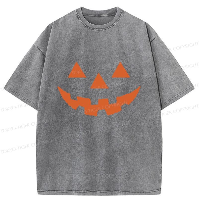Tokyo-Tiger Pumpkin Horror Washed T-Shirt