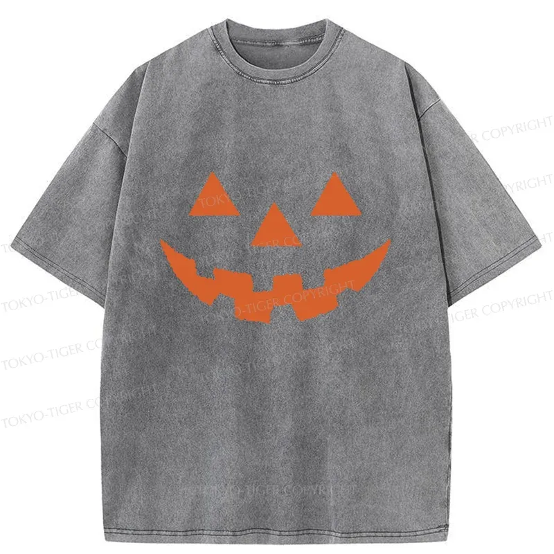 Tokyo-Tiger Pumpkin Horror Washed T-Shirt