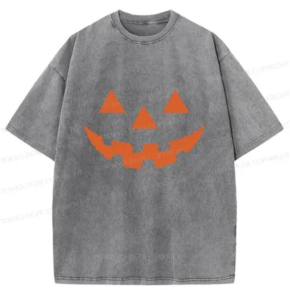 Tokyo-Tiger Pumpkin Horror Washed T-Shirt