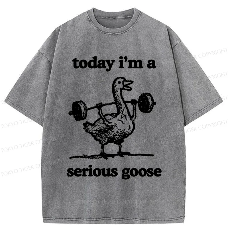 Tokyo-Tiger Fitness Goose Washed T-Shirt