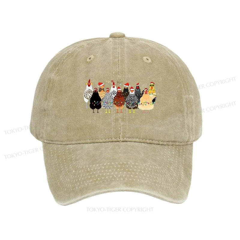 Tokyo-Tiger A Flock Of Christmas Chickens Washed Cap-tokyo-tiger
