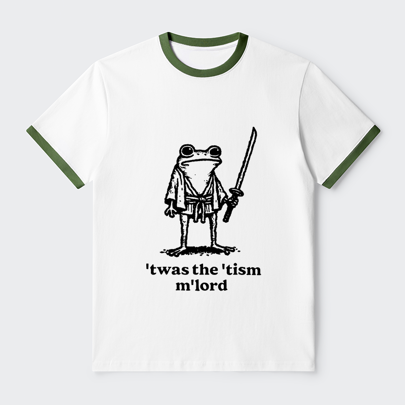 Tokyo-Tiger Focused Samurai Frog Contrast Trim T-Shirt