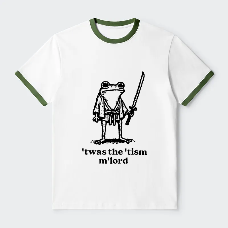 Tokyo-Tiger Focused Samurai Frog Contrast Trim T-Shirt