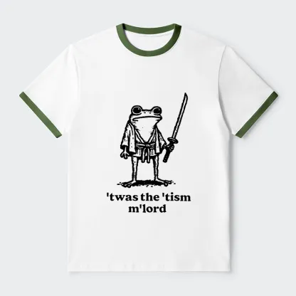 Tokyo-Tiger Focused Samurai Frog Contrast Trim T-Shirt