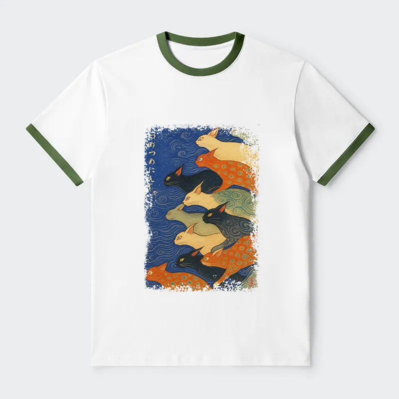 Tokyo-Tiger Claw-some Ninja Contrast Trim T-Shirt
