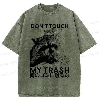 Tokyo-Tiger Angry Raccoon Japan Washed T-Shirt