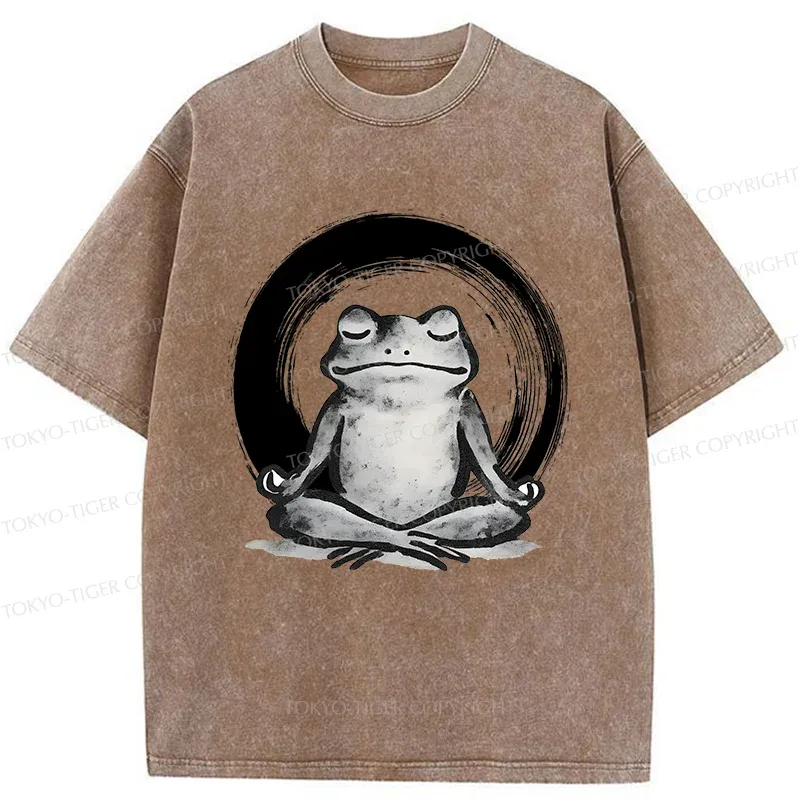 Tokyo-Tiger Zen Frog Washed T-Shirt