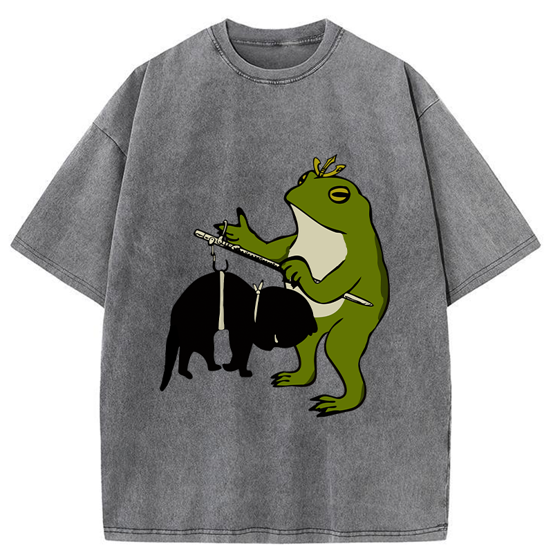 Tokyo-Tiger How Heavy Is This Cat Washed T-Shirt