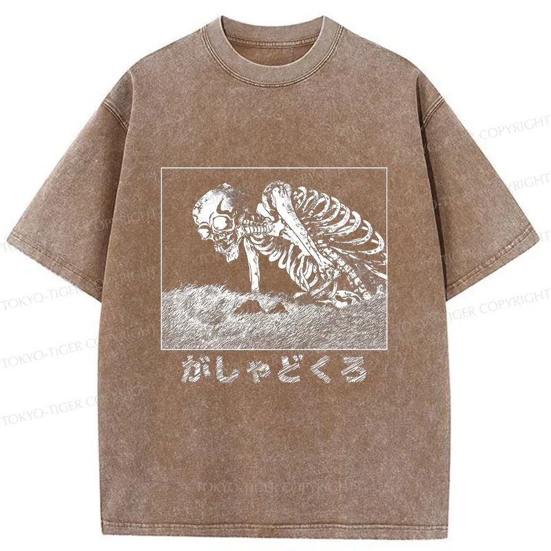 Tokyo-Tiger Japanese Giant Skeleton Yokai Washed T-Shirt