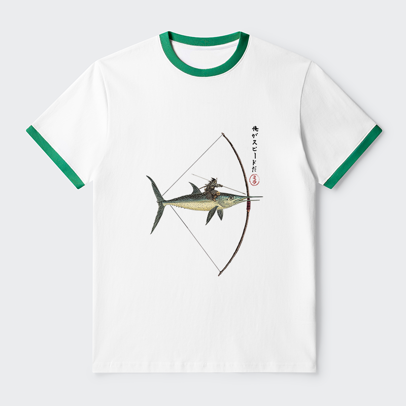 Tokyo-Tiger I Am Speed Contrast Trim T-Shirt