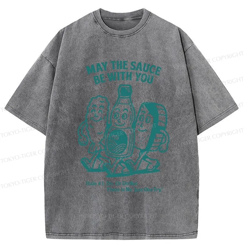 Tokyo-Tiger May The Sauce Be With You Washed T-Shirt