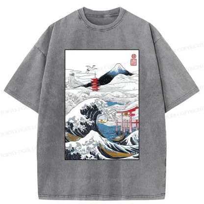 Tokyo-Tiger Snowy Japan Washed T-Shirt