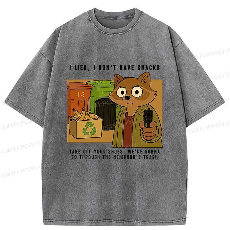 Tokyo-Tiger No Snacks Only Trash Hunting Washed T-Shirt
