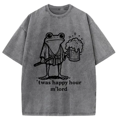 Tokyo-Tiger Happy Hour Frog Washed T-Shirt