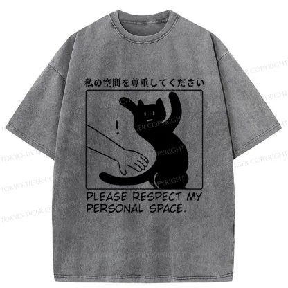 Tokyo-Tiger Please Respect My Personal Space Washed T-Shirt