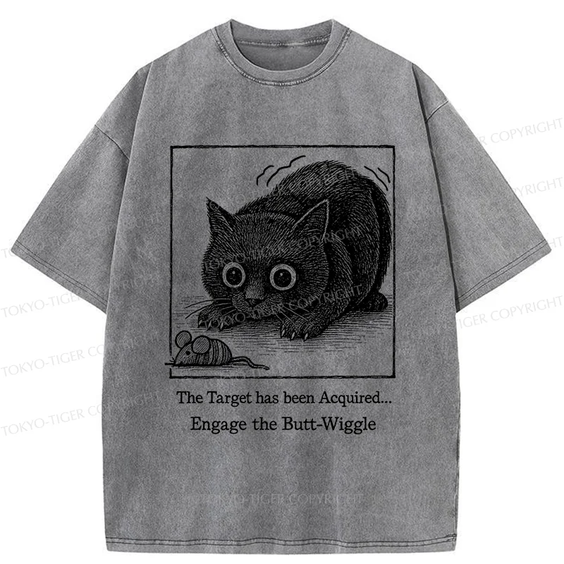 Tokyo-Tiger Swinging Cat Washed T-Shirt