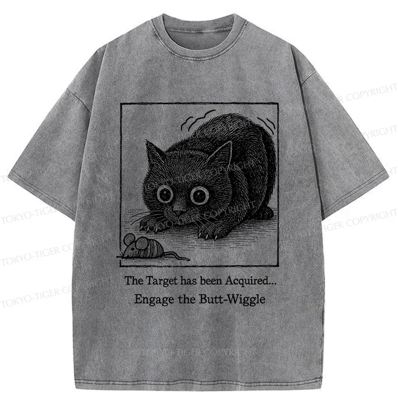 Tokyo-Tiger Swinging Cat Washed T-Shirt