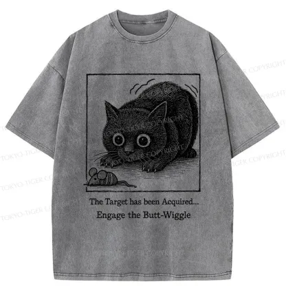 Tokyo-Tiger Swinging Cat Washed T-Shirt