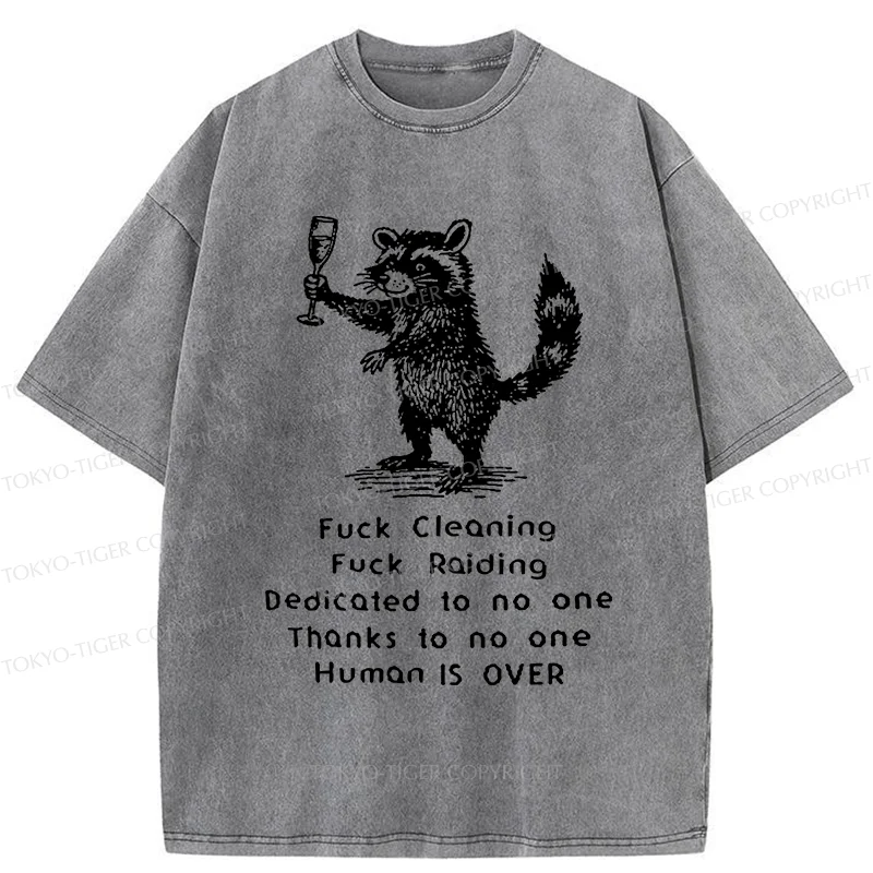 Tokyo-Tiger Rebellious Raccoon Washed T-Shirt