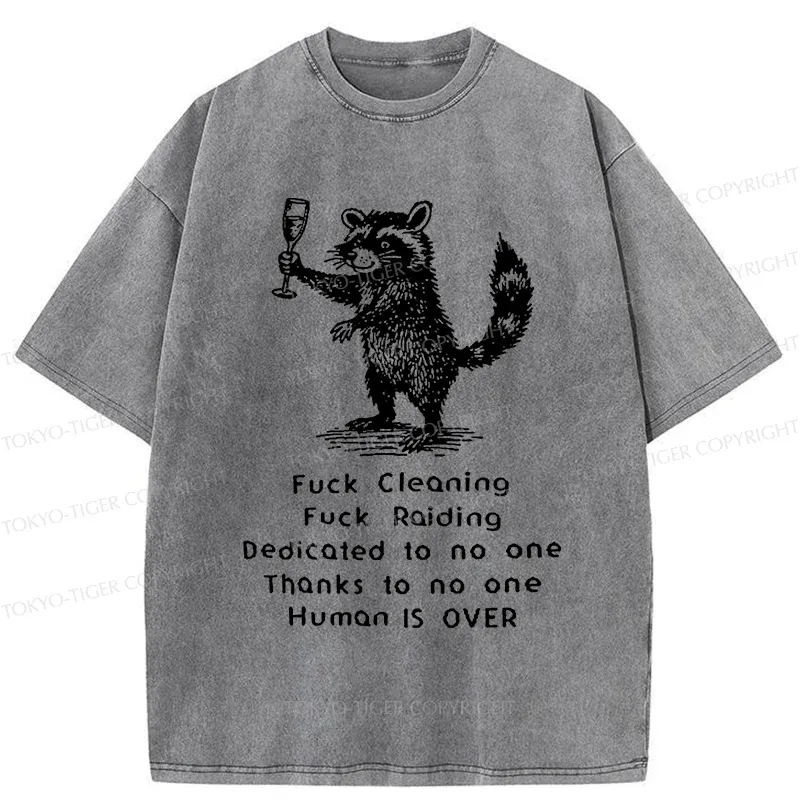 Tokyo-Tiger Rebellious Raccoon Washed T-Shirt
