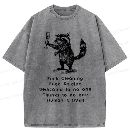 Tokyo-Tiger Rebellious Raccoon Washed T-Shirt