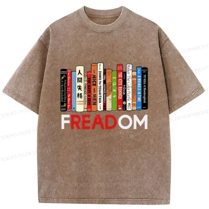 Tokyo-Tiger Freedom To Read Washed T-Shirt