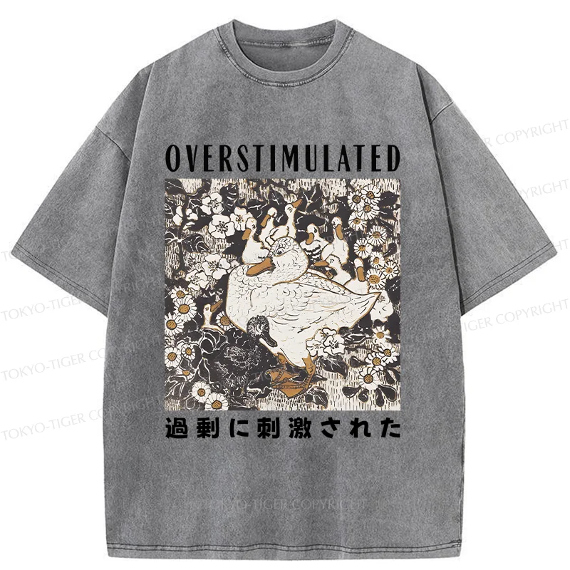 Tokyo-Tiger Overthinking Duck Washed T-Shirt