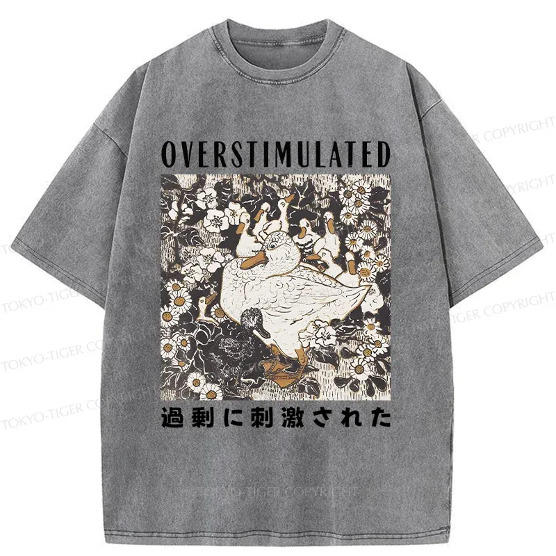 Tokyo-Tiger Overthinking Duck Washed T-Shirt