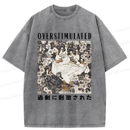 Tokyo-Tiger Overthinking Duck Washed T-Shirt