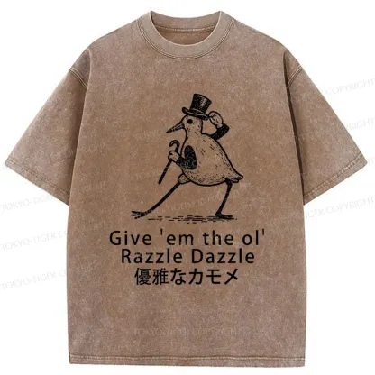 Tokyo-Tiger Gentleman Seagull Washed T-Shirt
