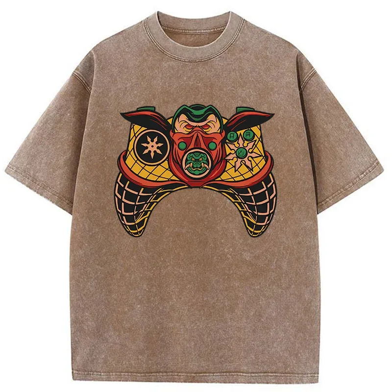 Tokyo-Tiger Ninja Gamepad Washed T-Shirt