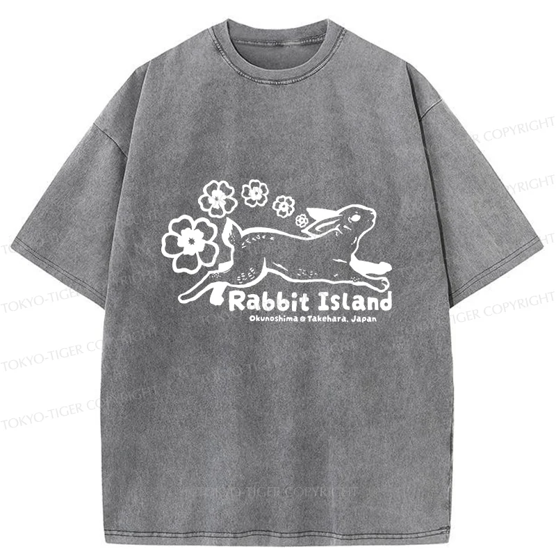 Tokyo-Tiger Rabbit Island Washed T-Shirt