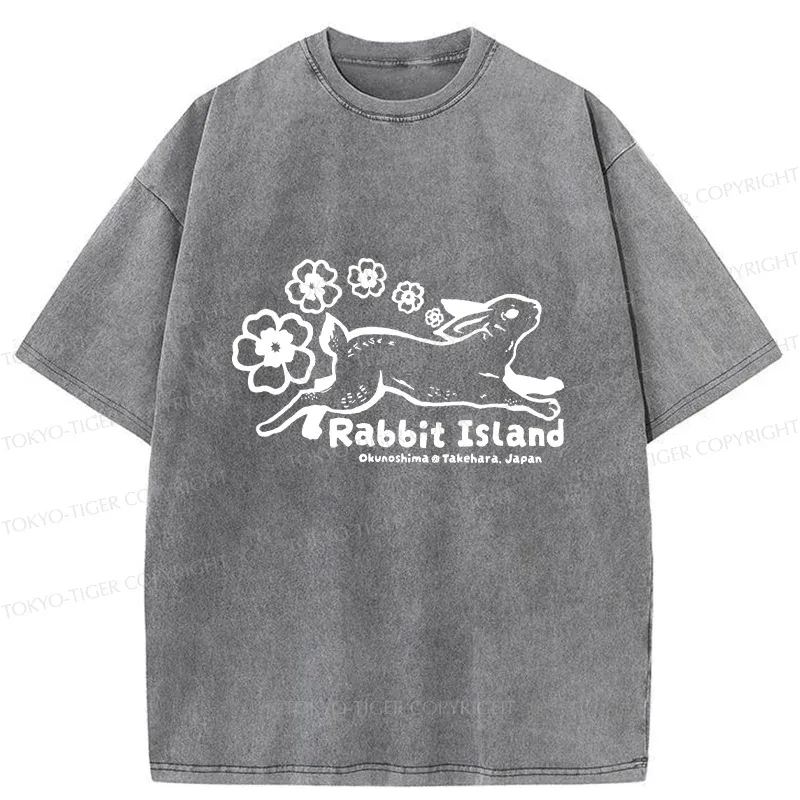 Tokyo-Tiger Rabbit Island Washed T-Shirt