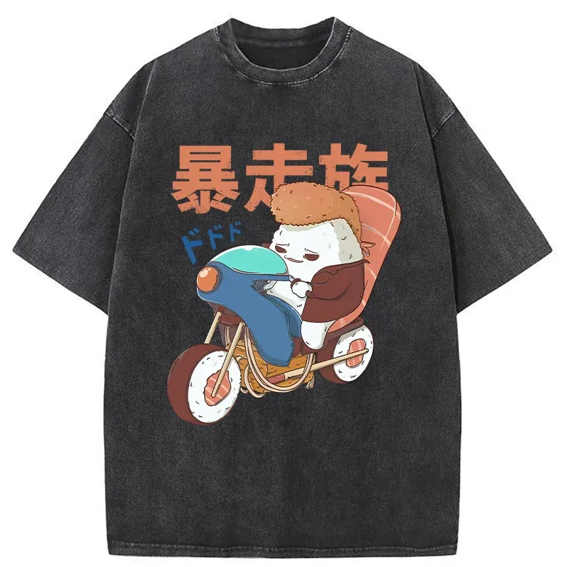 Tokyo-Tiger Motorcycle Gang Washed T-Shirt
