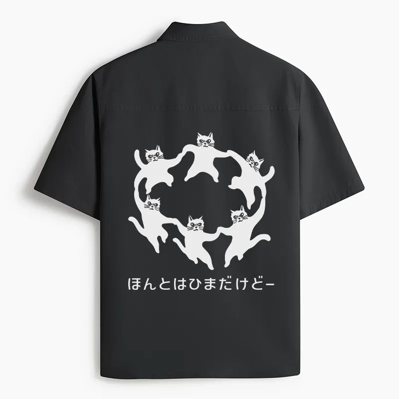 Tokyo-Tiger Leisure Cats Japanese Work Shirt