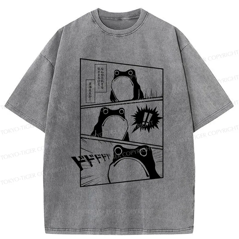 Tokyo-Tiger Shocked Frog Washed T-Shirt
