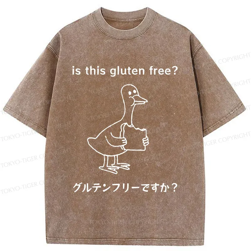Tokyo-Tiger Avoid Gluten Product Washed T-Shirt