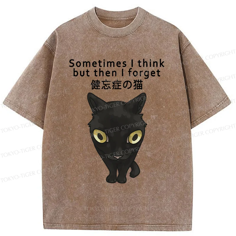 Tokyo-Tiger Amnesiac Cat Washed T-Shirt