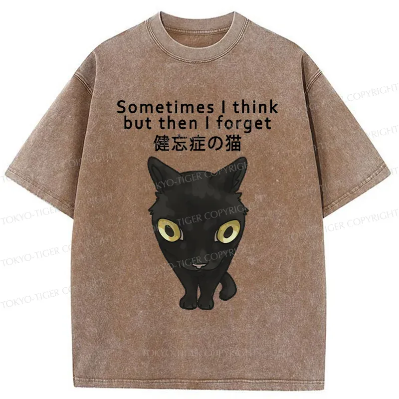 Tokyo-Tiger Amnesiac Cat Washed T-Shirt
