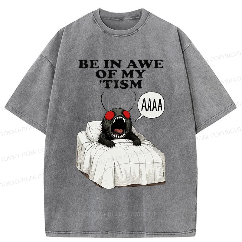 Tokyo-Tiger Mothman Wakes Up Washed T-Shirt