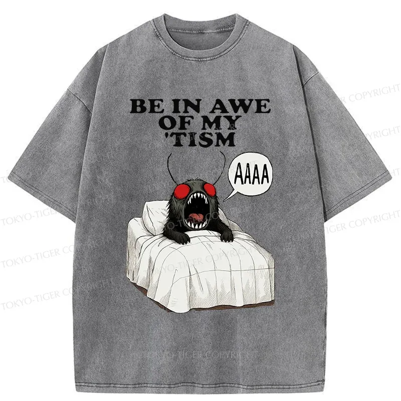 Tokyo-Tiger Mothman Wakes Up Washed T-Shirt
