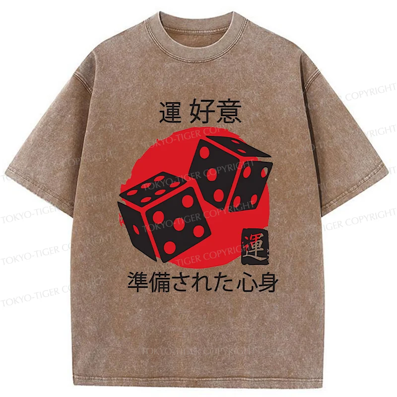 Tokyo-Tiger Lucky Sieve Washed T-Shirt