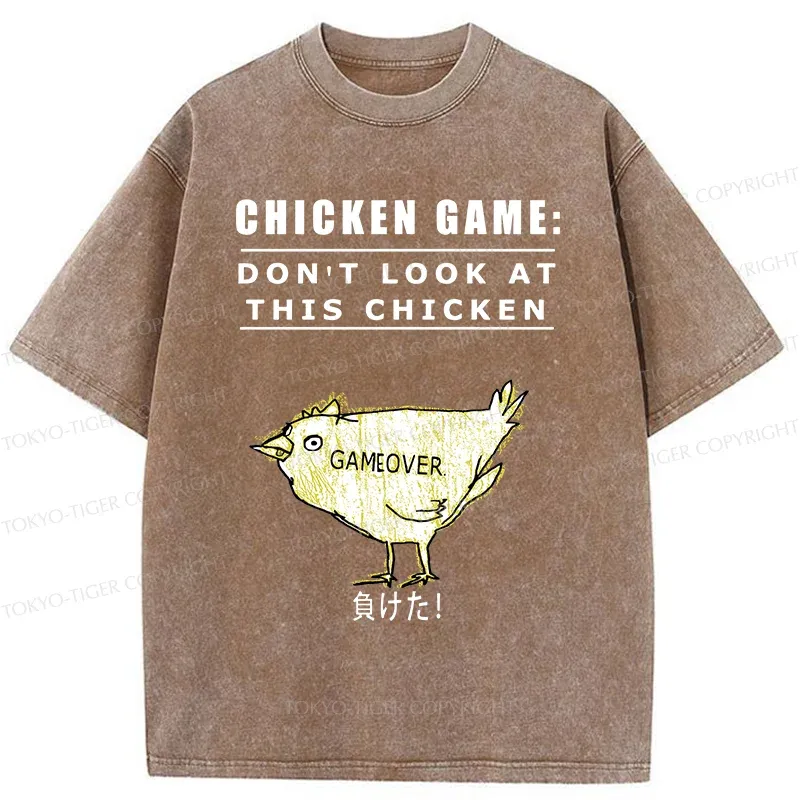 Tokyo-Tiger Don't Watch The Chicken Game Washed T-Shirt